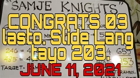 samje knights live today|SWERTRES AND STL HEARING TODAY JUNE 17, 2021 .